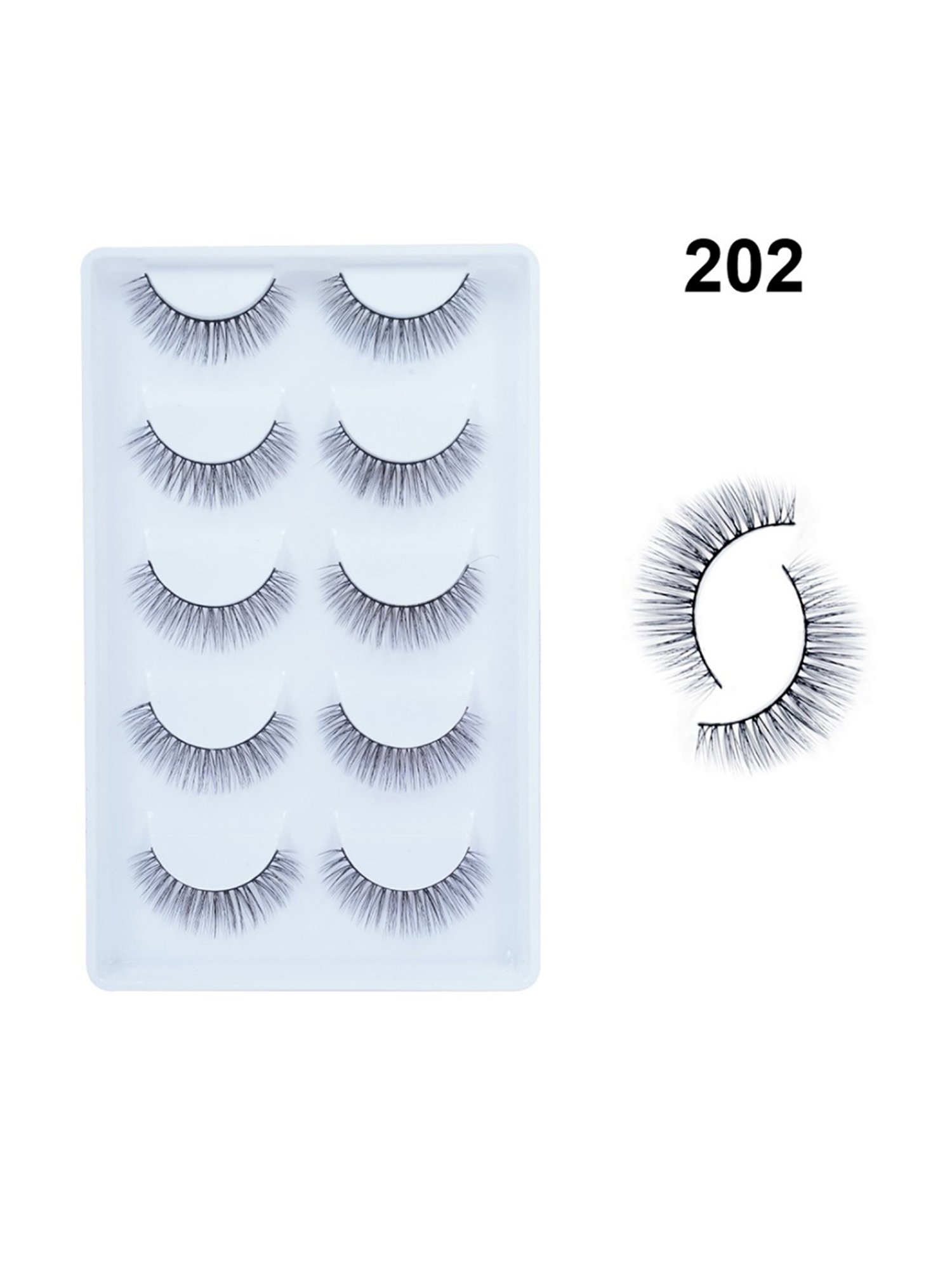 Bronson Professional 6D Fashion Eyelash 202 - Set of 5