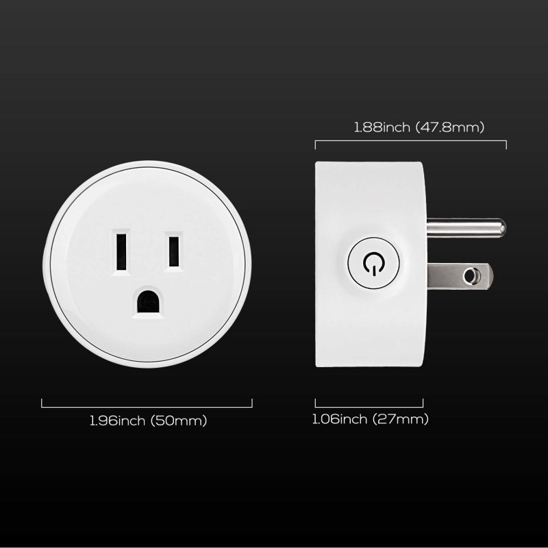 3 Pack Wi-Fi Smart Plug, Mini Outlets work with Alexa, Voice APP Remote Control Socket from Anywhere with Timer Function, No Hub Required, White