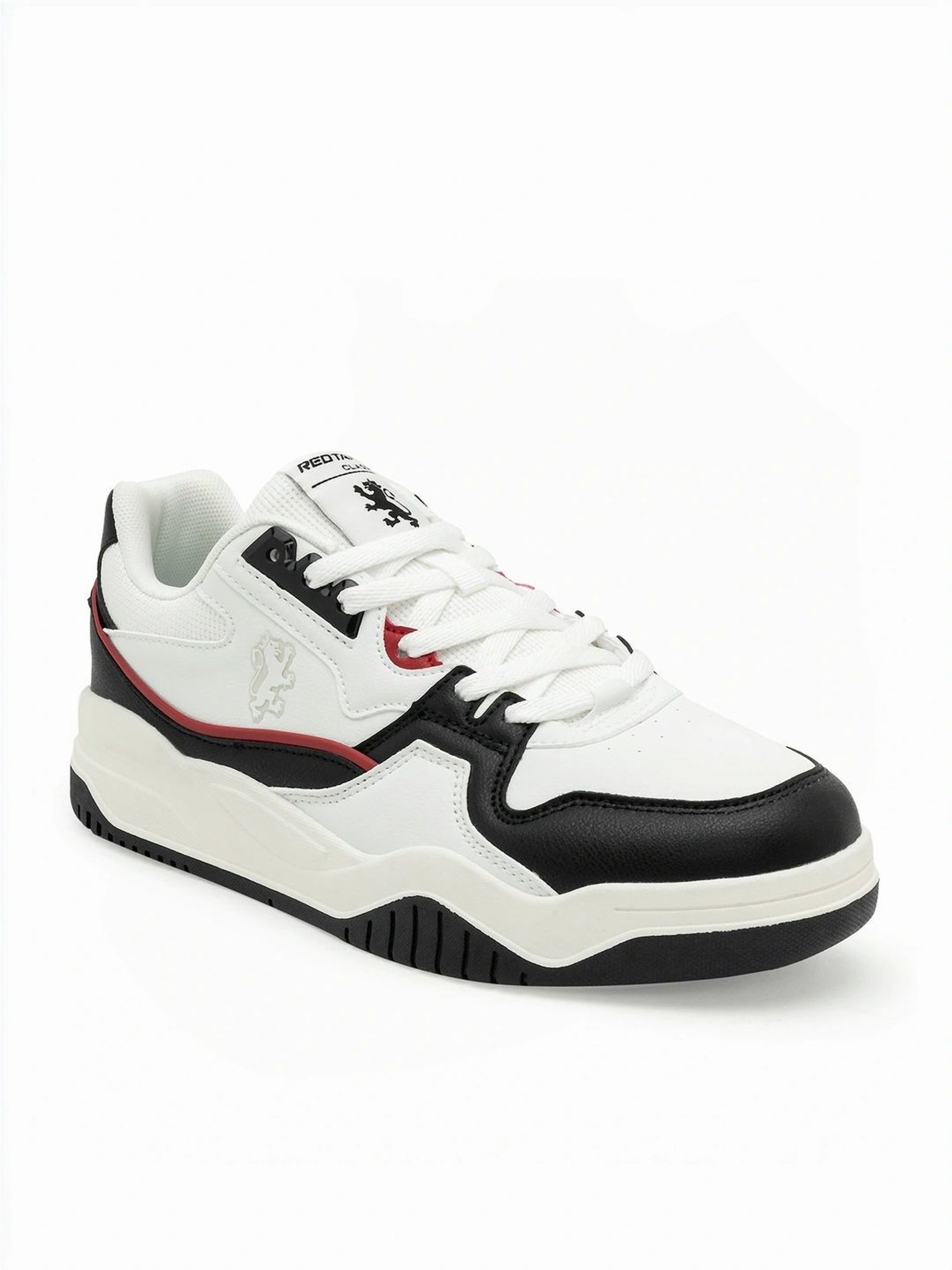 Red Tape Men's Slam Dunk Classics Black & White Casual Sneakers