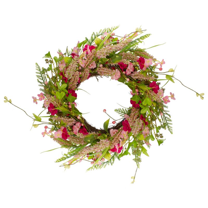 Northlight Frosted Pine Cone and Foliage Artificial Christmas Twig Wreath - 15 Inch, Unlit