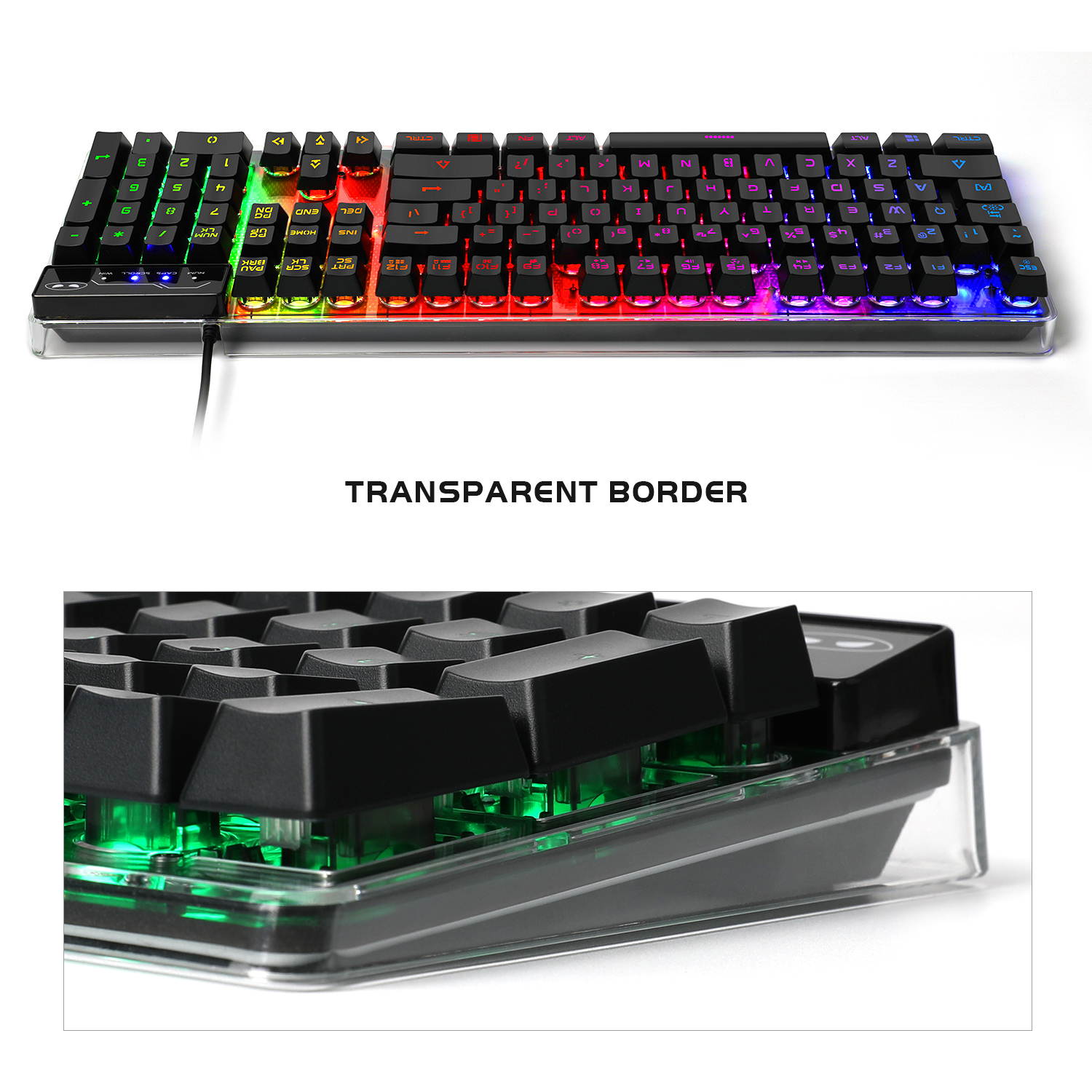 Gaming Keyboard and Mouse Combo, MageGee K1 LED Rainbow Backlit Keyboard with 104 Key Computer PC Gaming Keyboard for PC/Laptop(Black)