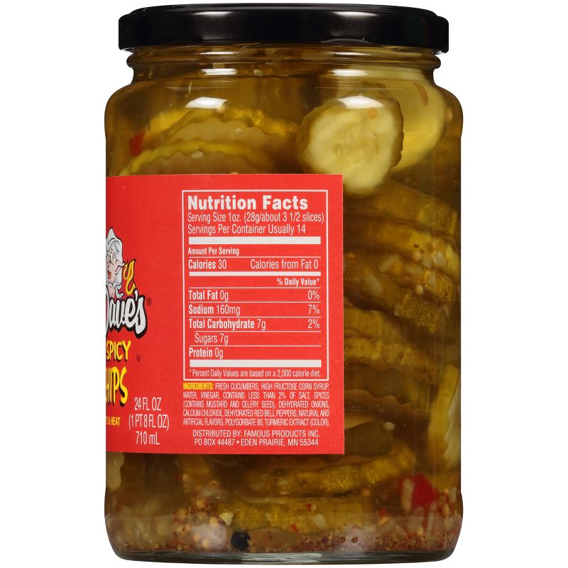 Famous Dave's Spicy Pickle Chips - 24oz