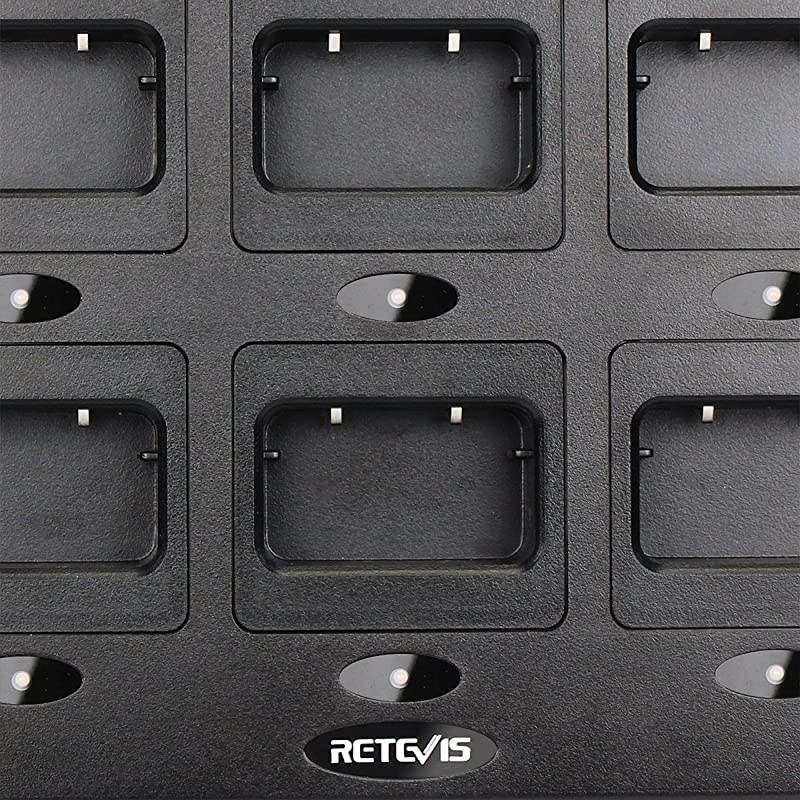 RT21 SixWay Multi Unit Rapid Gang Charger for  RT21 RT28 RT53 H777S not for H777 Walkie Talkie and Batteries 1 Pack