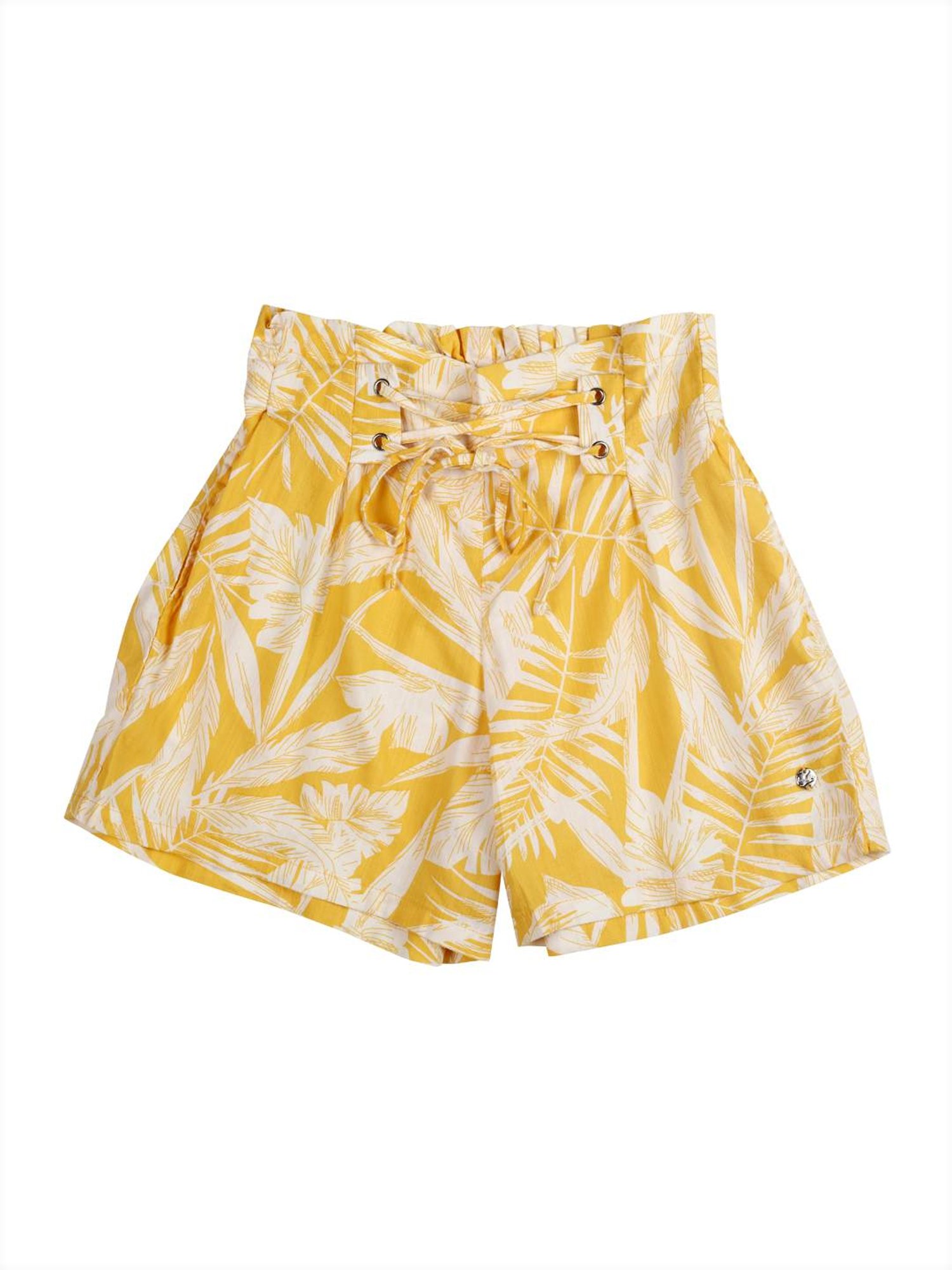 HELLCAT Kids Yellow & Navy Printed Shorts (Pack Of 2)