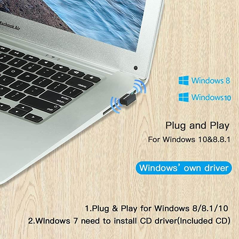 USB Bluetooth Adapter CSR 40 Dongle Receiver Transfer Wireless Adapter for PC Computer Laptop Supports Windows 10 81 8 7 Vista XP Upgraded Version