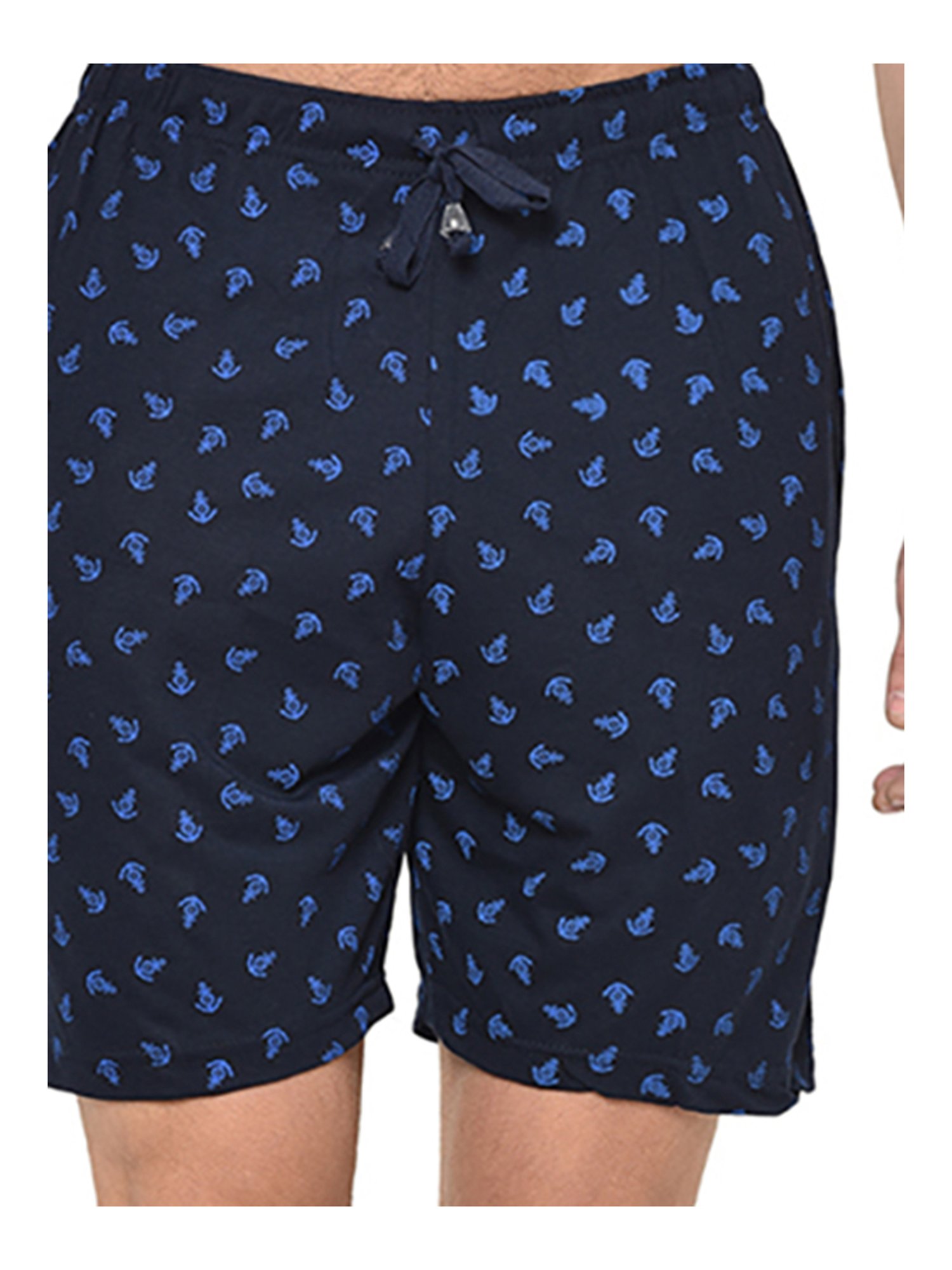 Vimal Jonney Navy & Grey Regular Fit Shorts - Pack of 2