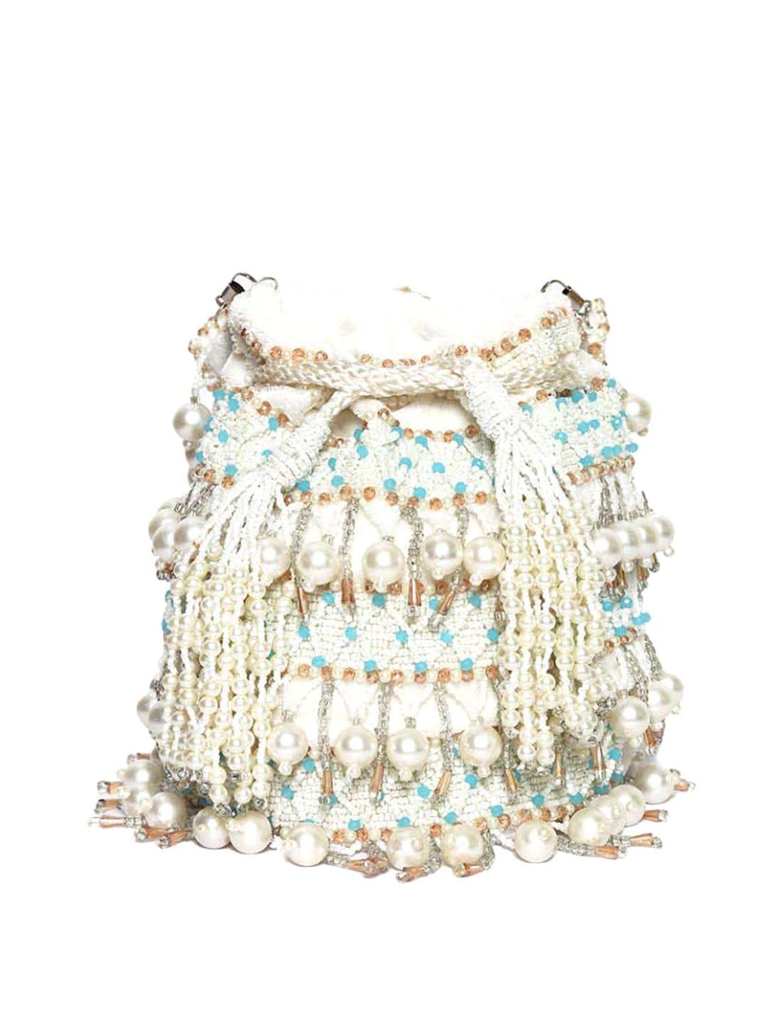 NR by Nidhi Rathi White Fabric Potli