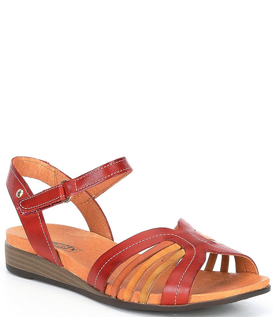 Pikolinos Ibiza Leather Whipstitch Detail Sandals