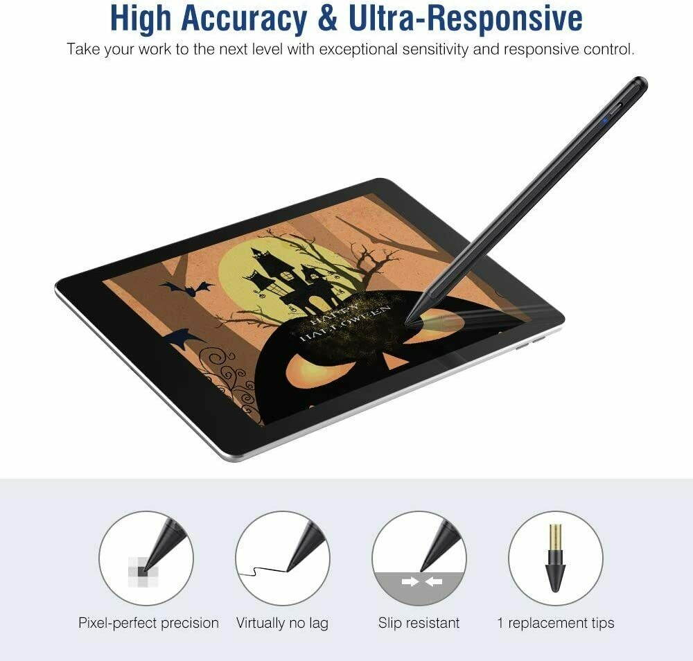 Active Rechargeable Pencil Stylus Pen for iPad 10.2 7th/iPad Pro 11/12.9 2020