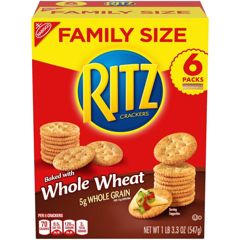 Ritz Whole Wheat Family Size Crackers - 19.3oz