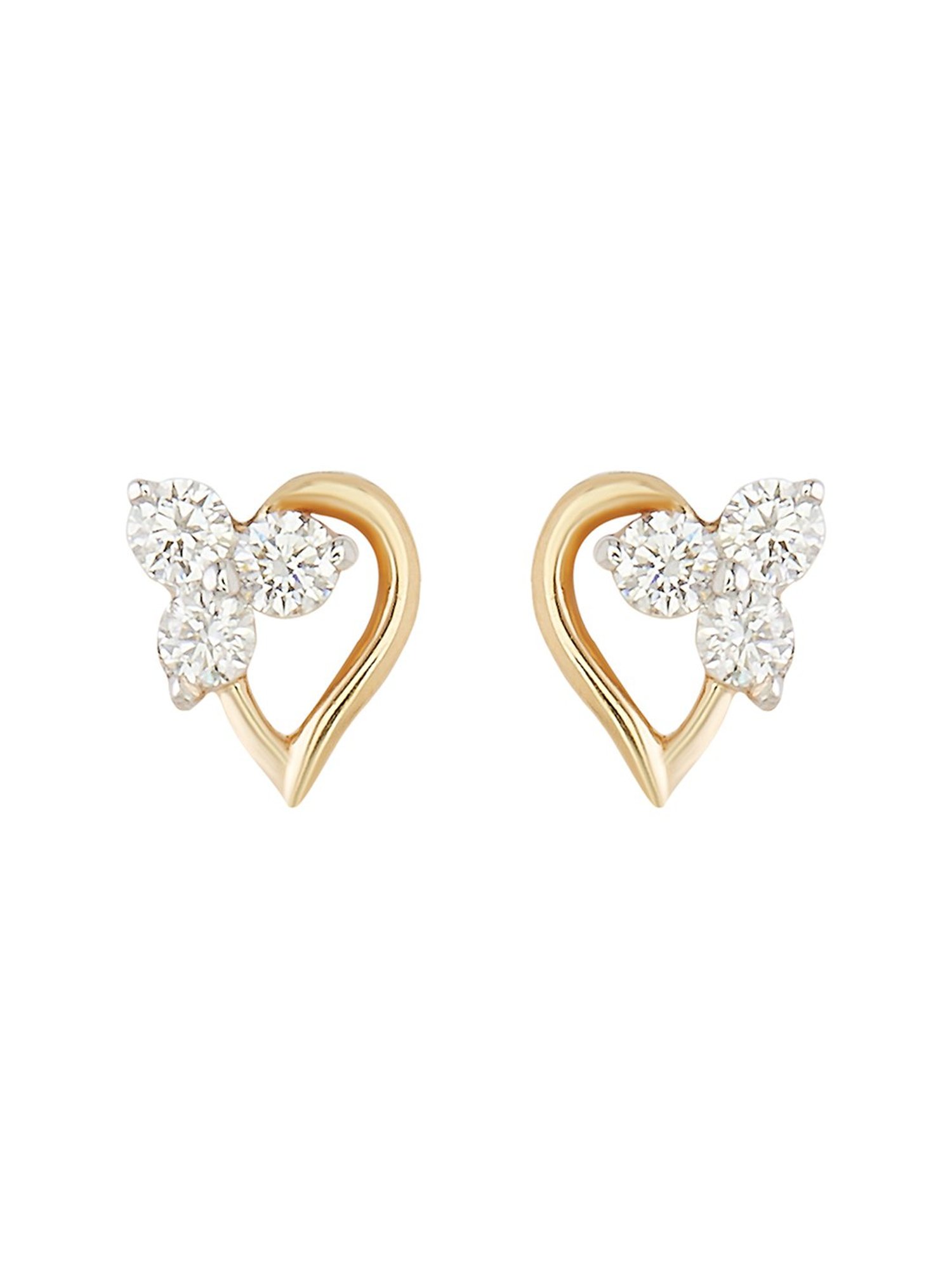 Waman Hari Pethe Jewellers 18k Gold & Diamond Earrings