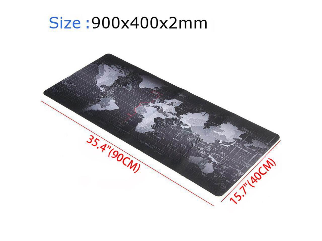 Jansicotek World Map Gaming Mouse Pad Large Size (900x400x2mm/35.5&rdquo;x15.8&rdquo;x0.08") Extended Mouse Mat Water-Resistant Mouse Pads with Non-Slip Rubber Base for Keyboard and Mouse