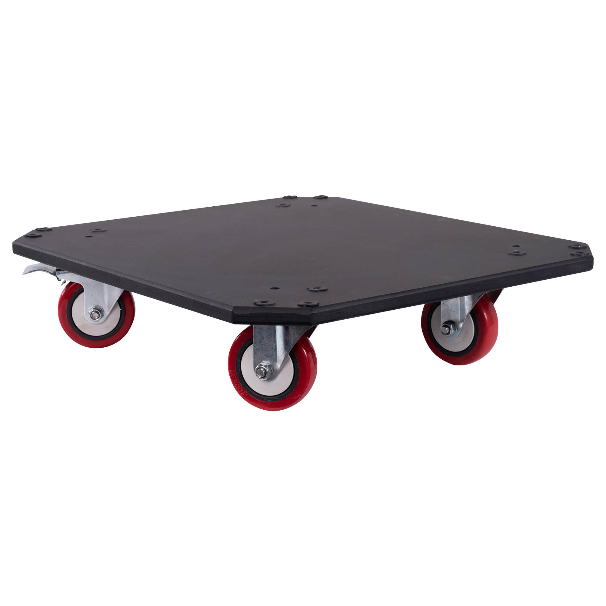 Sound Town Replacement Caster Board for Road/Rack Case, with 4-inch Wheels and Brakes (STRC-CB)