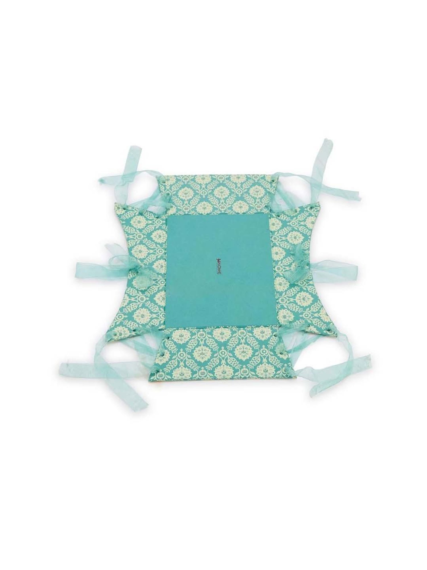 Fabindia Home Teal Paper Printed Sarkhaab Gift Box
