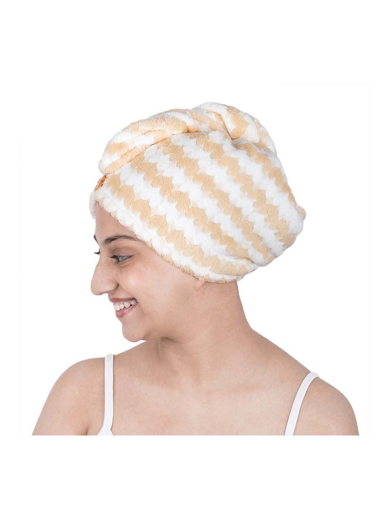 Streak Street Microfiber Hair Wrap Towel Lemony Hearts