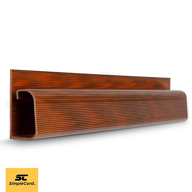 Channel Wood Grain Desk Cable Organizer by SimpleCord 5 Raceway Channels Cord Cover Management Kit for Desks Offices and Kitchens Wood Grain Color PVC