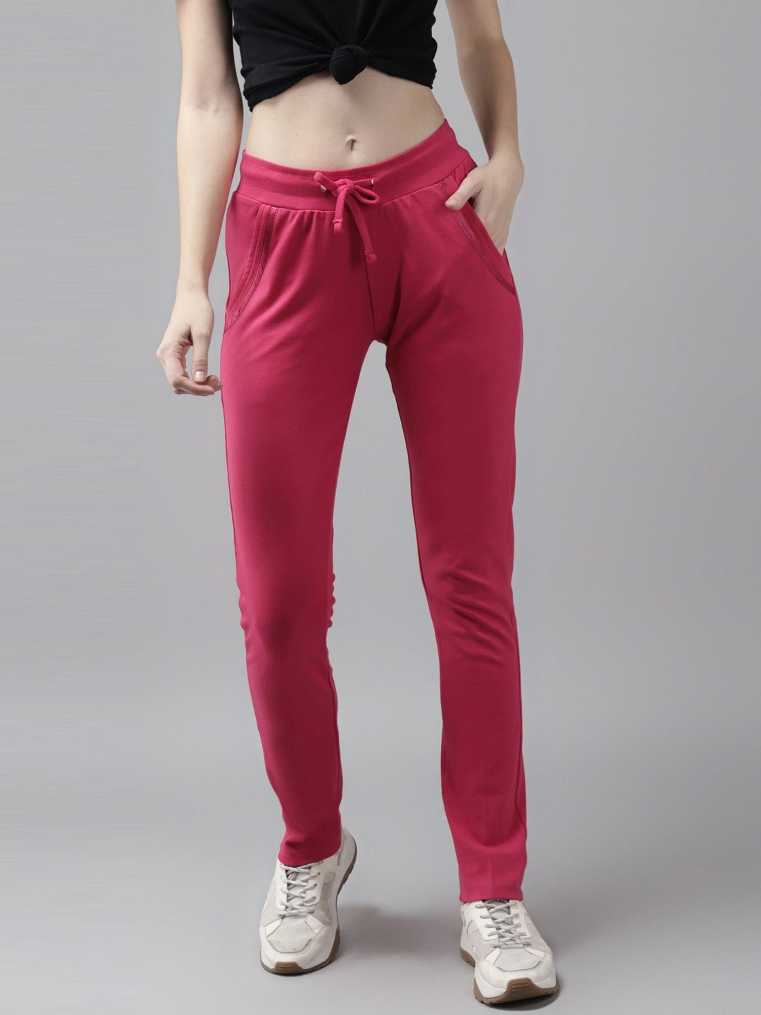 Cayman Pink Mid Rise Trackpants