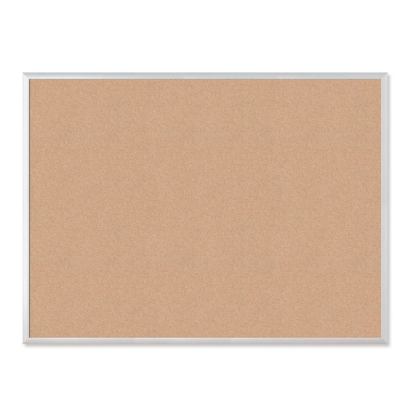 U Brands 47"x35" Cork Bulletin Board Aluminum Frame