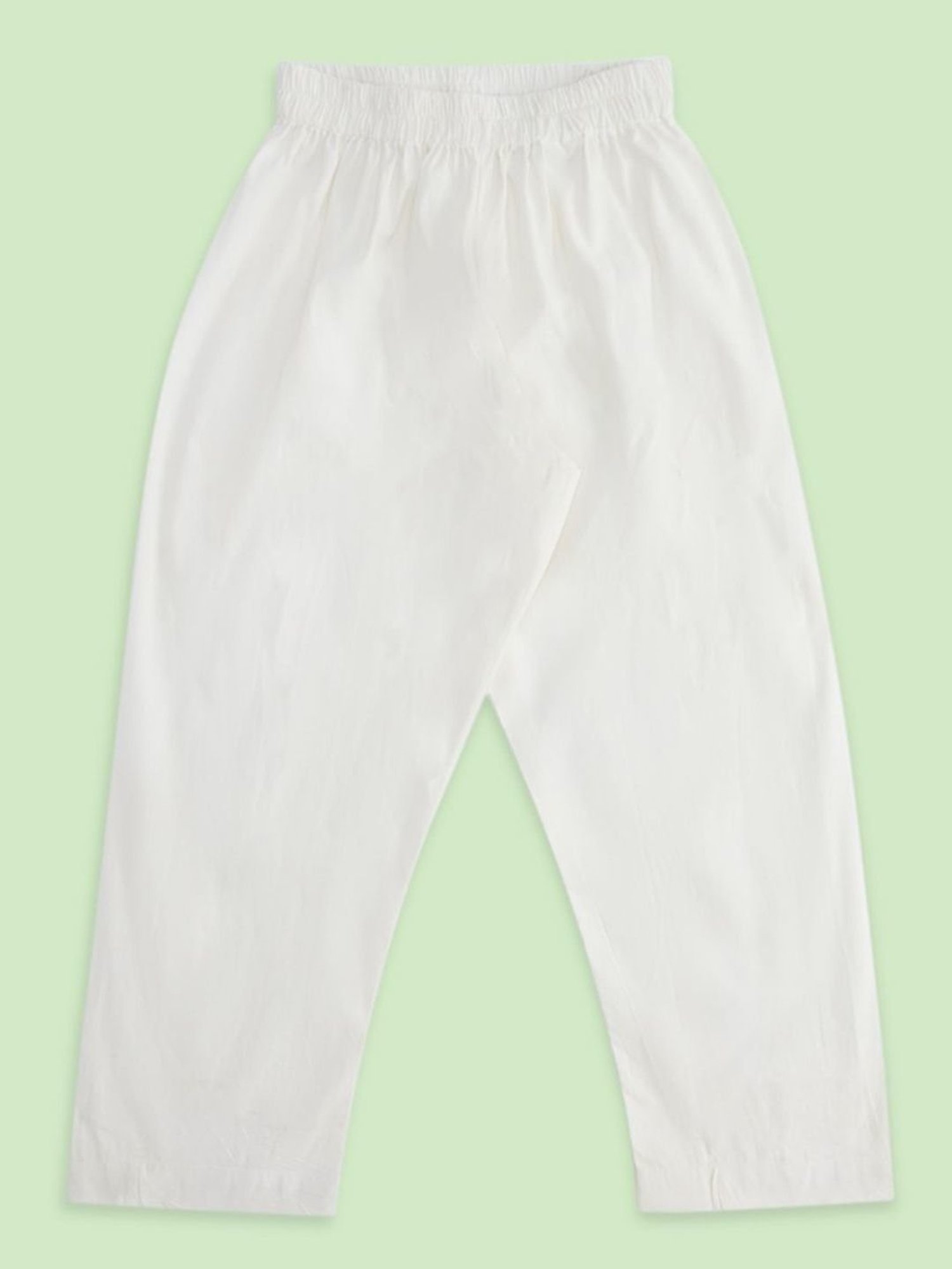 Indus Route by Pantaloons Kids Red & White Cotton Textured Pattern Full Sleeves Kurta Set