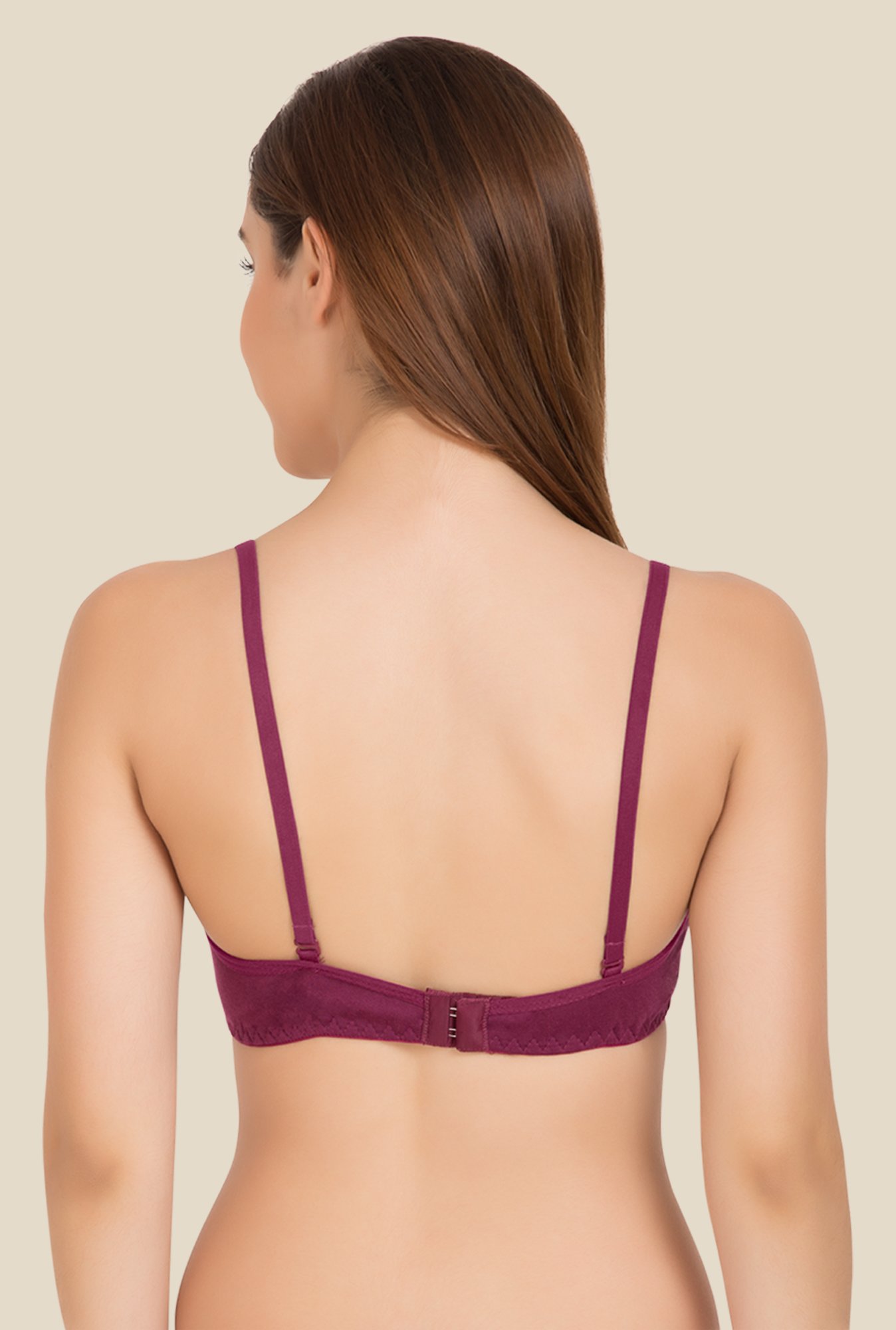 Tweens Orange & Wine Non Padded Bra (Pack Of 2)