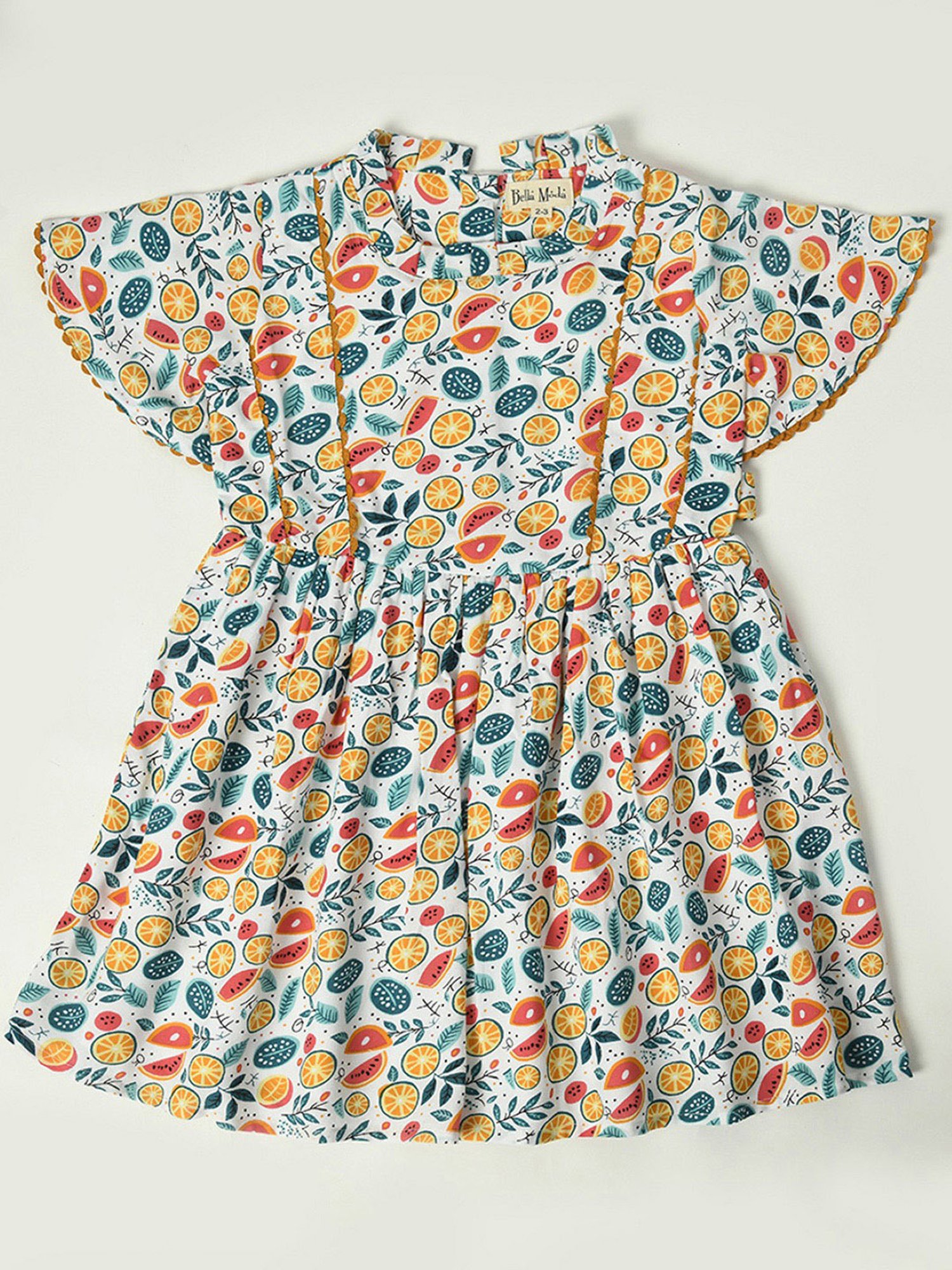 Bella Moda Kids Multicolor Printed Fit & Flare Dress