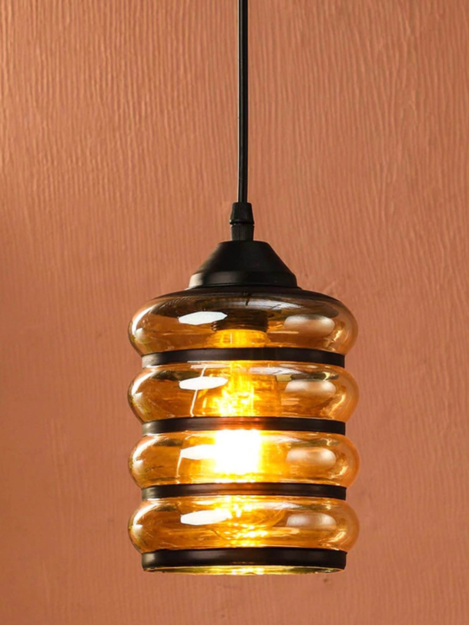 DecorativeRay Copper & Black Hanging Light - Set of 1