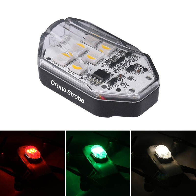 ulanzi DR-01 Mini Drone Strobe Light 3 Lights Color(White/Red/Green) 9 Lignting Modes Lightweight Built-in Rechargeable Battery Anti-collision