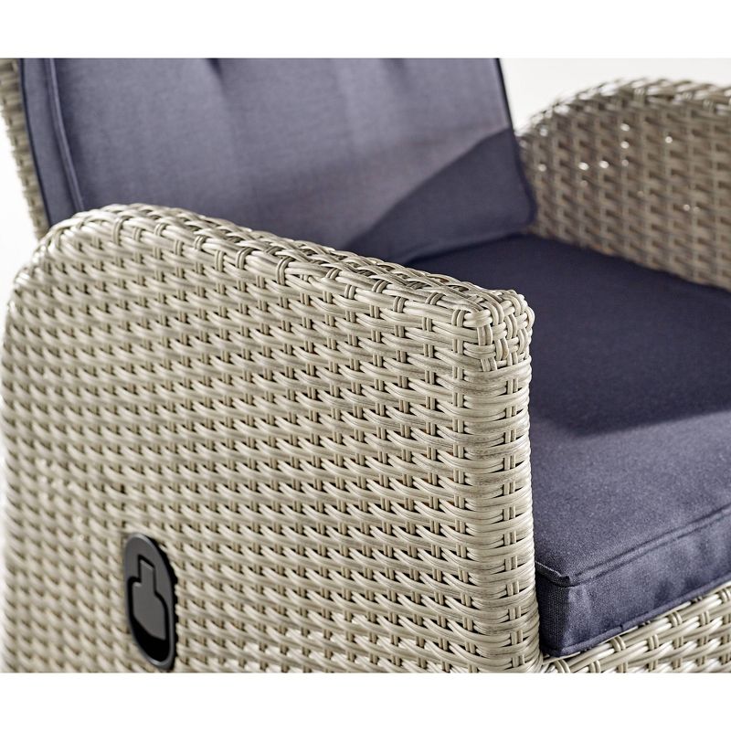 5pc All-Weather Wicker Haven Recliner and Accent Table Set - Alaterre Furniture