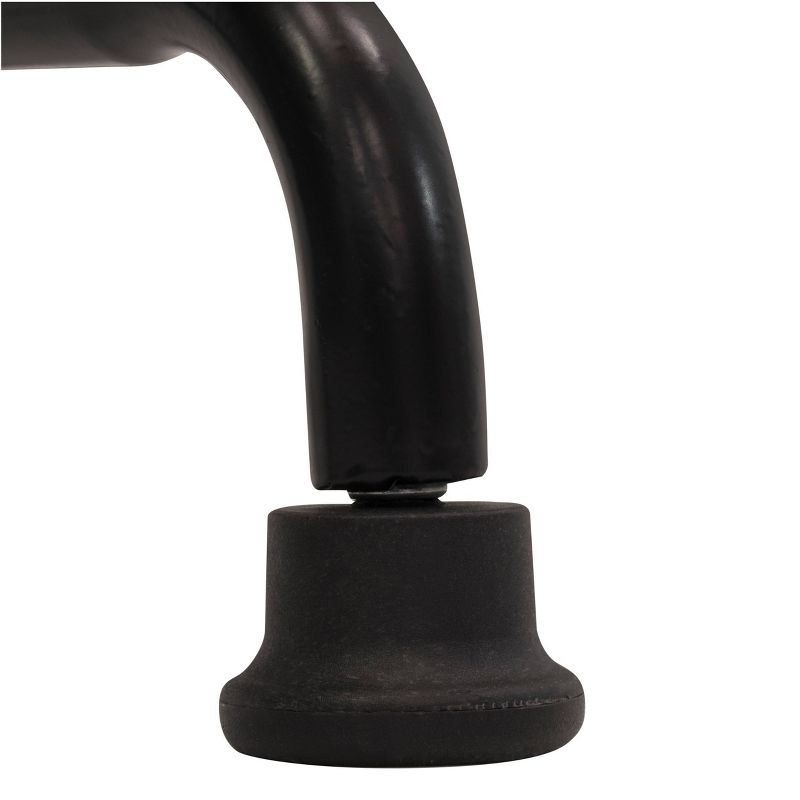 Retro Wood and Metal Swivel Height Adjustable Stool with Foot Ring - Distressed Black - studio designs