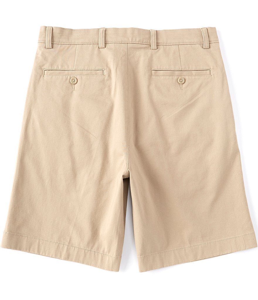 Roundtree & Yorke 9#double; Inseam Pleated Wash Chino Shorts