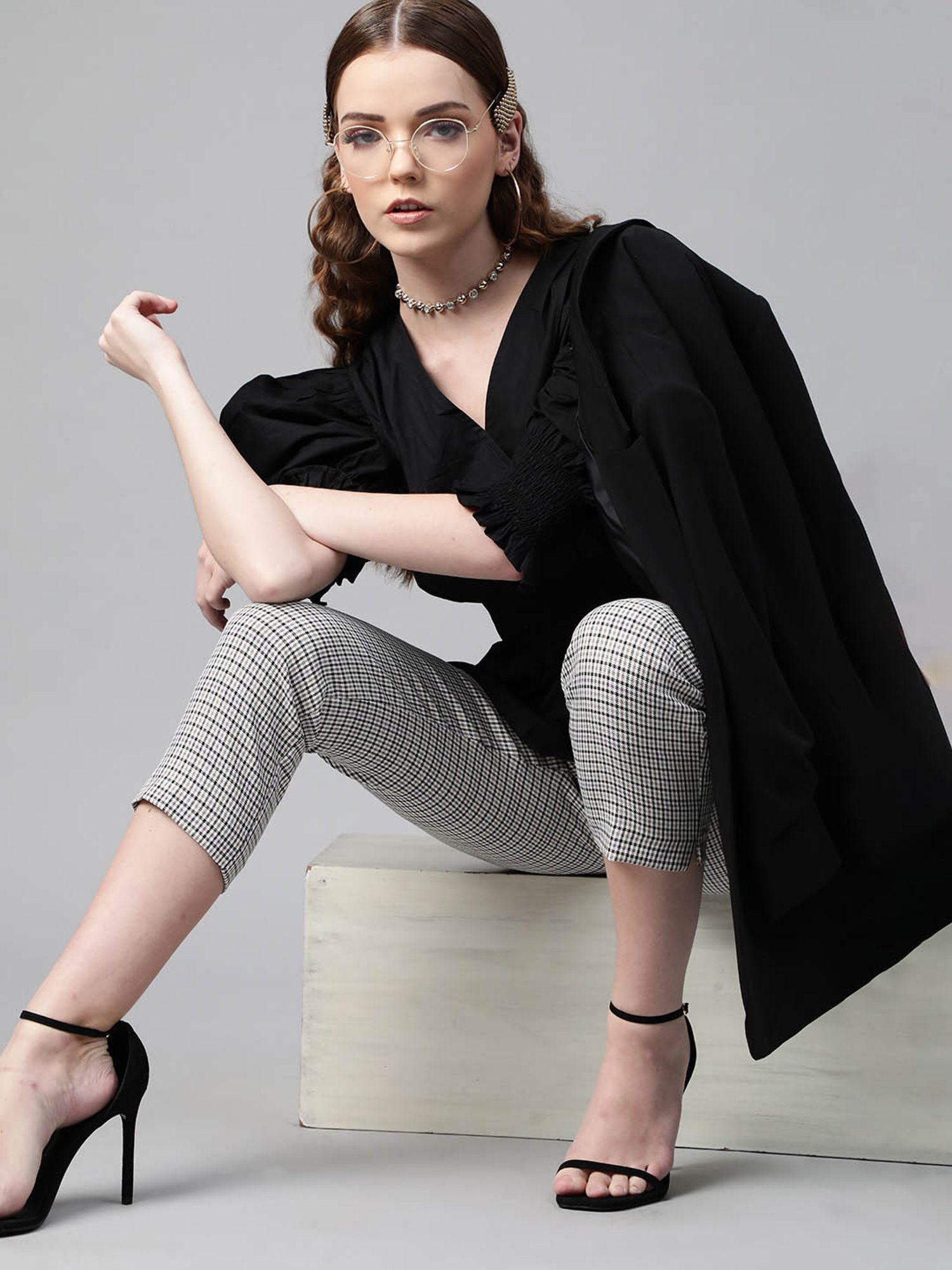 Melon by PlusS Black Cotton Top