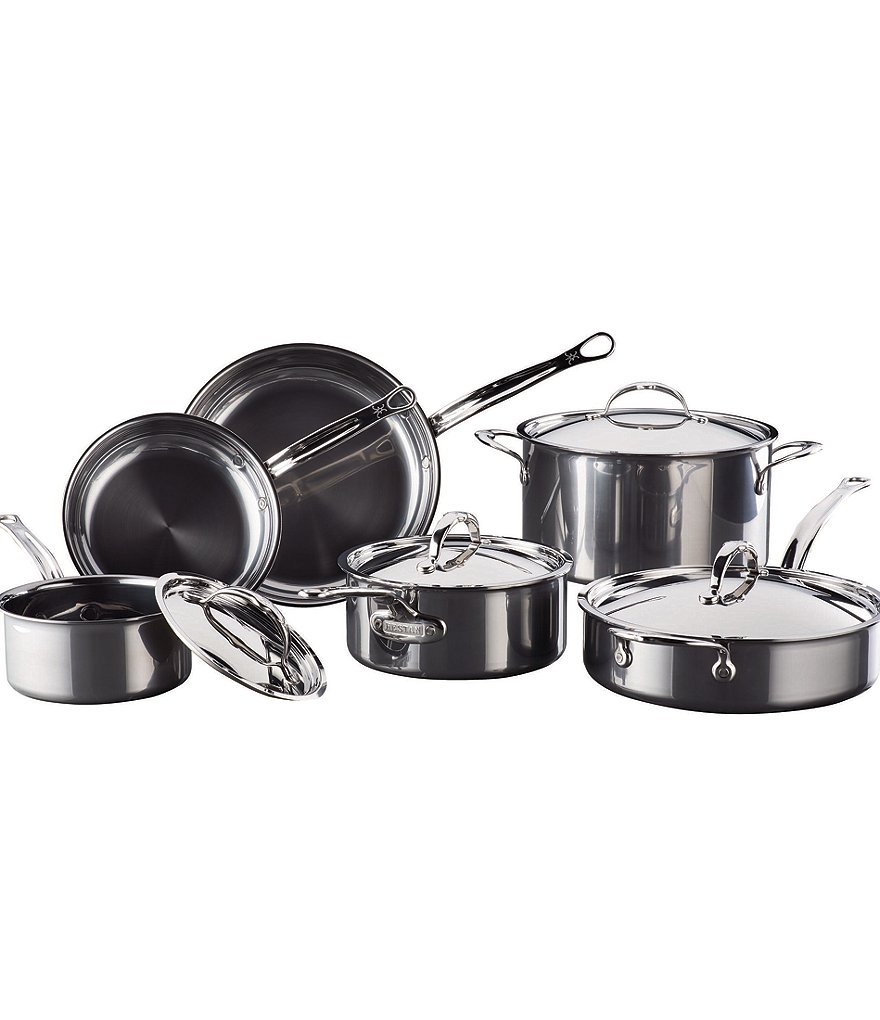 Hestan NanoBond Titanium Stainless Steel Essential Cookware, 10-Piece