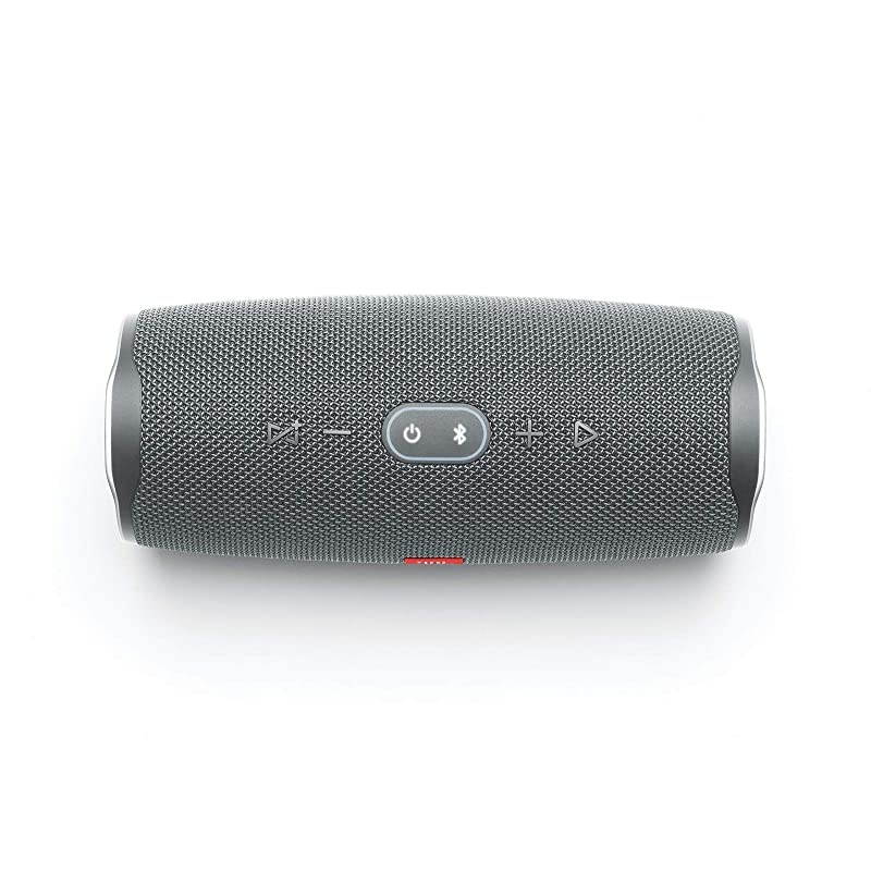 Charge 4 Waterproof Wireless Bluetooth Speaker Bundle with Portable Hard Case - Gray