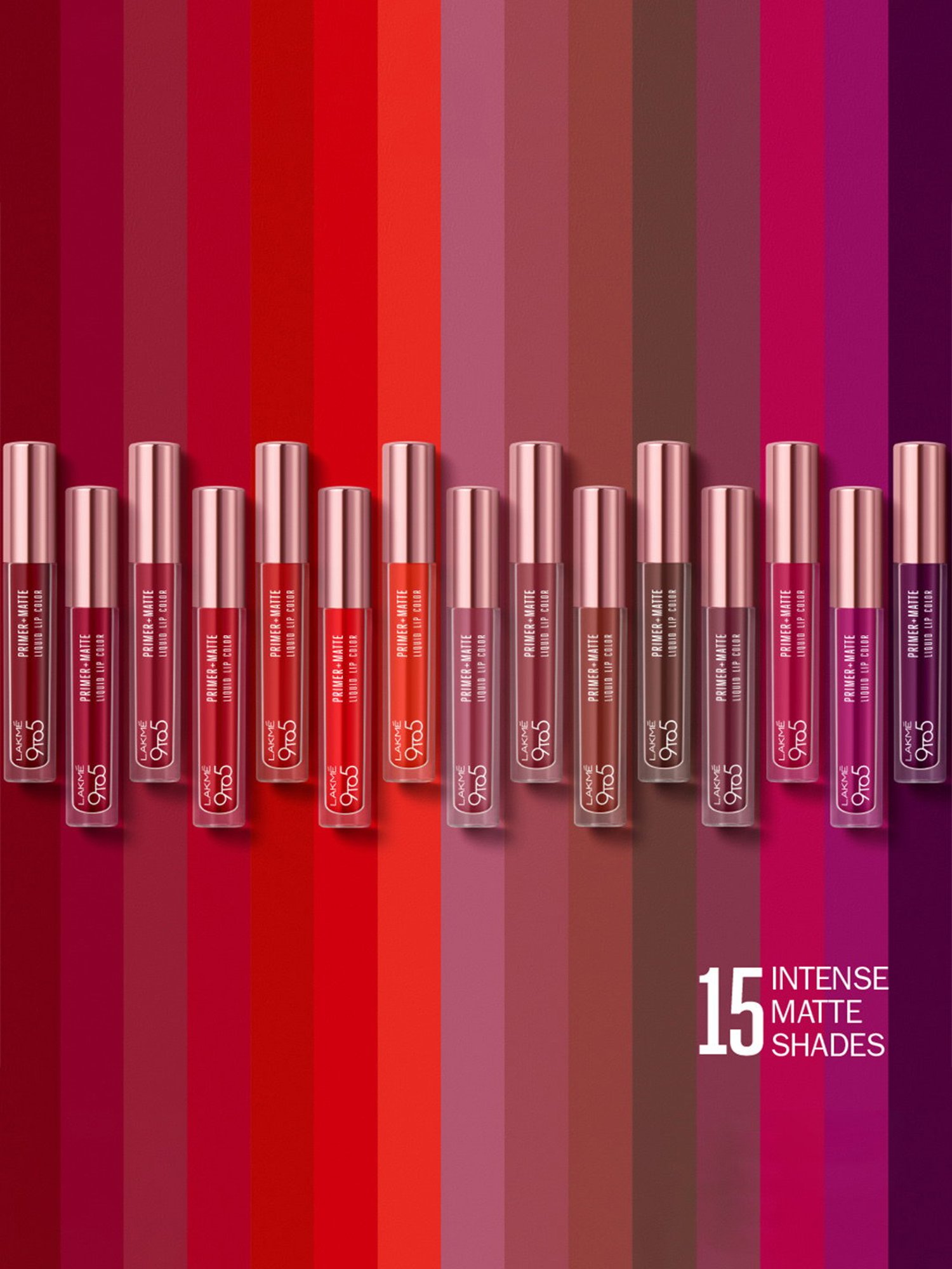 Lakme 9 to 5 Primer Plus Matte Liquid Lip Color MB2 Intense Latte - 4.2 ml