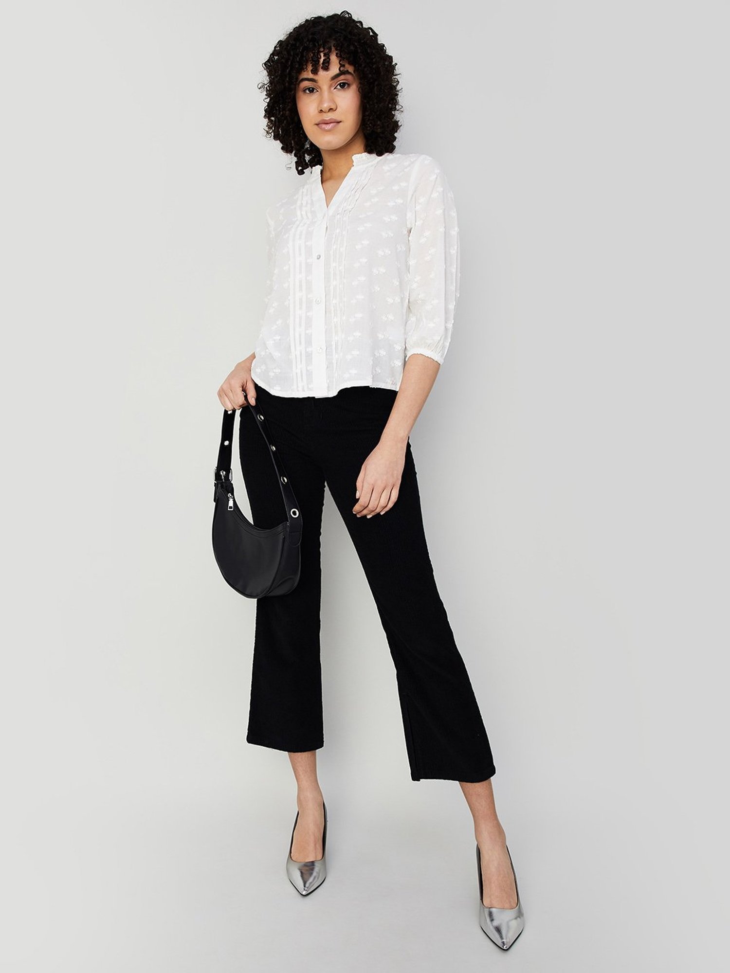 Fame Forever by Lifestyle White Self Design Top