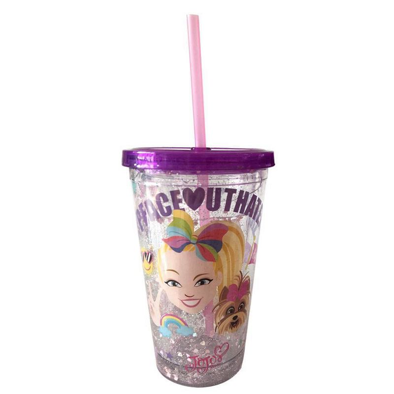JoJo Siwa 14oz Plastic Snow Globe Tumbler - Silver Buffalo