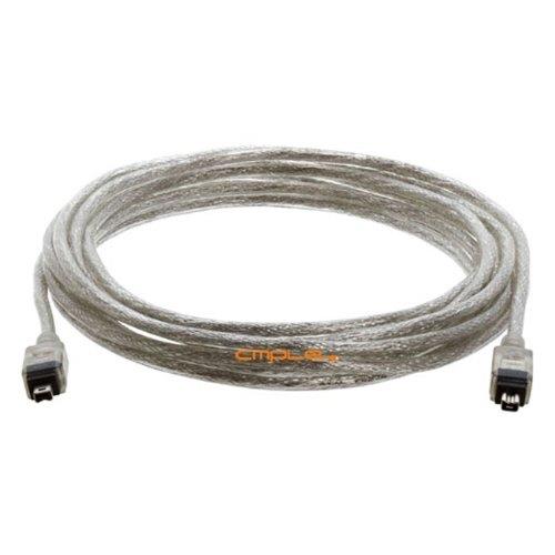 Cmple IEEE 1394 FireWire iLink DV Cable 4P 4P M/M 15FT (Clear)