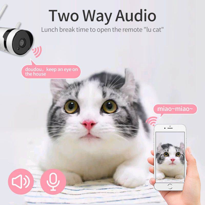 5MP 4-CH two-way voice intercom, night vision webcam, WIFI multi-channel remote monitoring, security monitor camera, CCTV camera system, wireless box camera monitoring kit