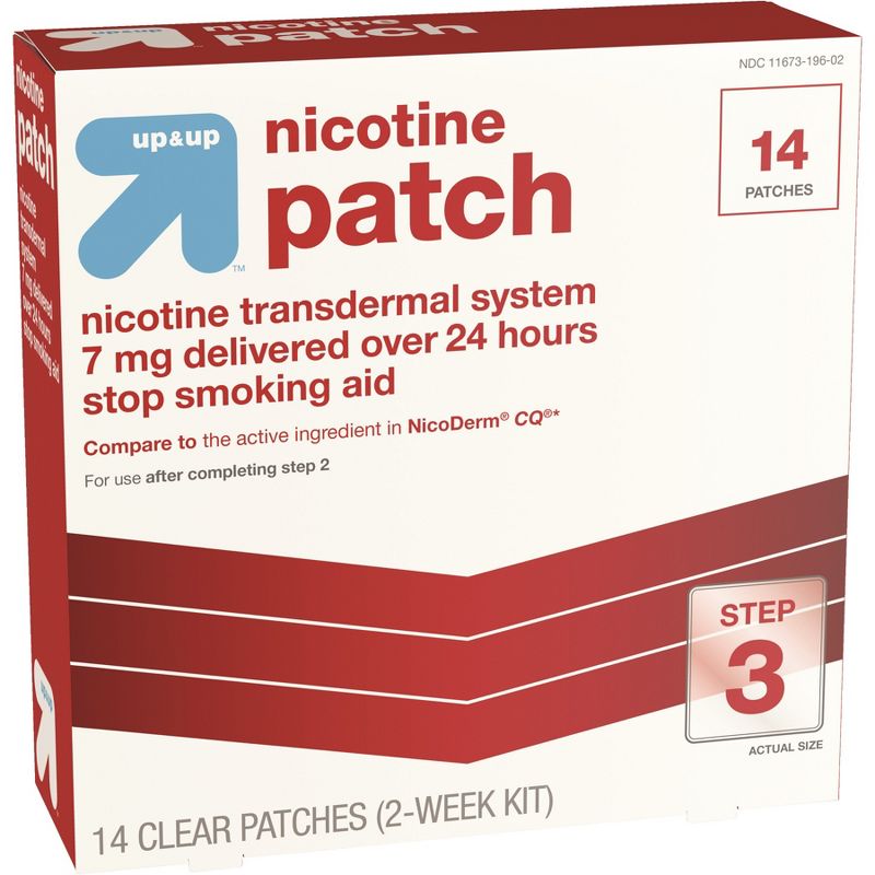 Nicotine Stop Smoking Aid Clear Patches Step 3 - 14ct - up & up™