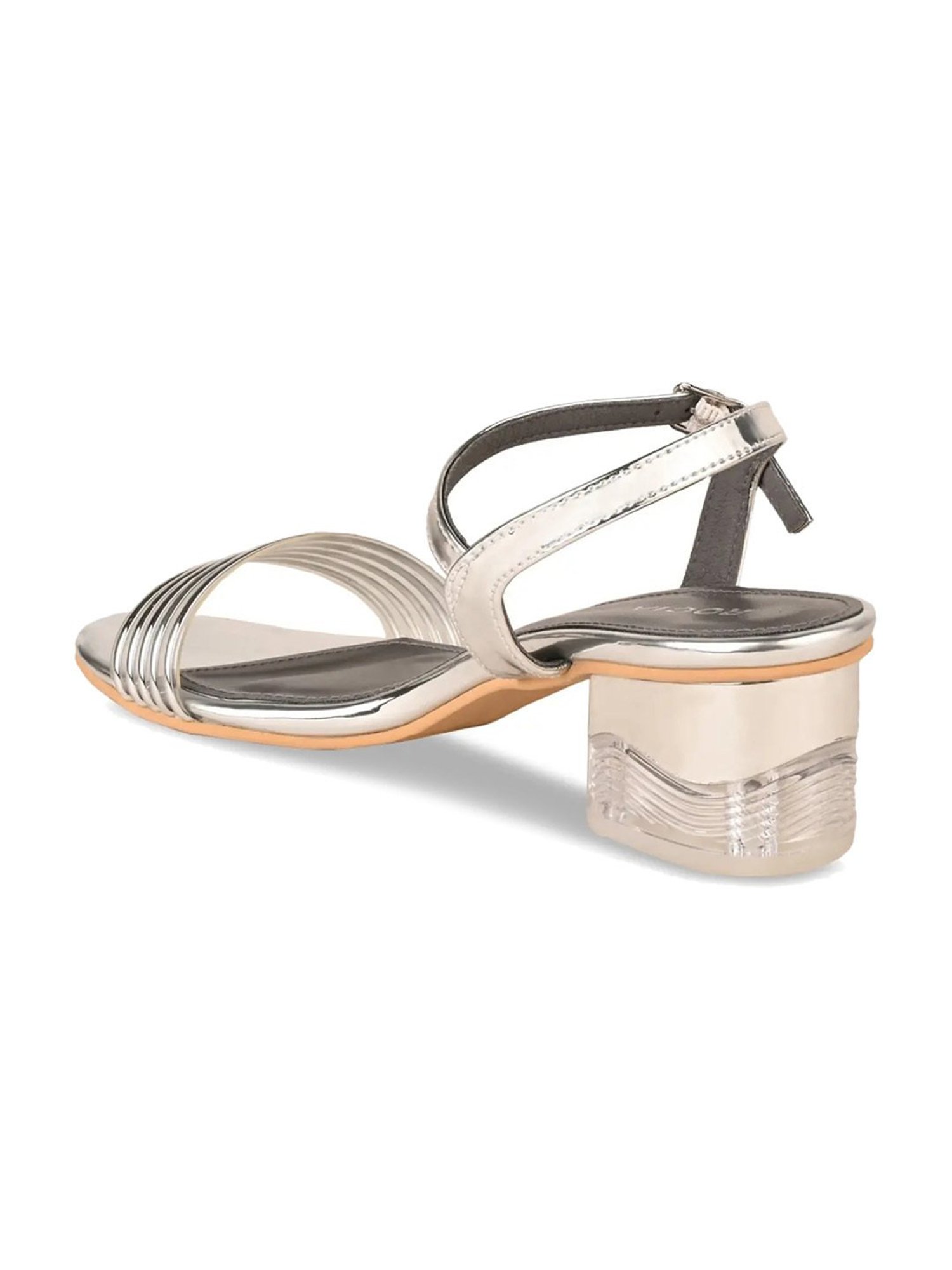 Rocia by Regal Women's Silver Ankle Strap Sandals