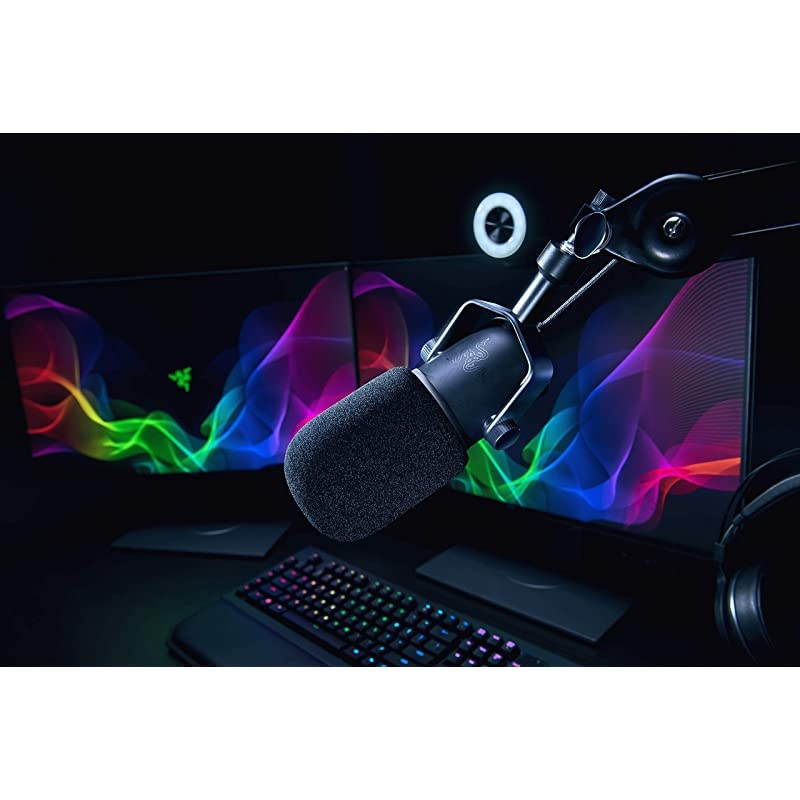 Seiren Elite USB Streaming Microphone: Professional Grade High-Pass Filter - Built-In Shock Mount - Supercardiod Pick-Up Pattern - Anodized Aluminum - Classic Black