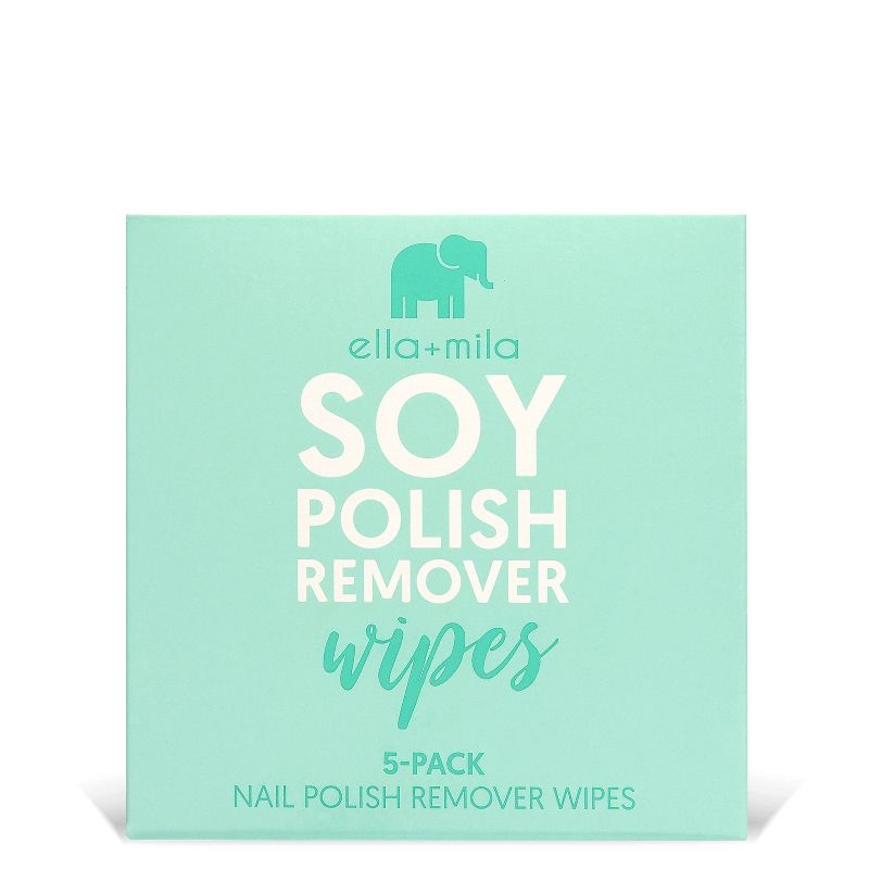 ella+mila Soy Nail Polish Remover Wipes - 5ct