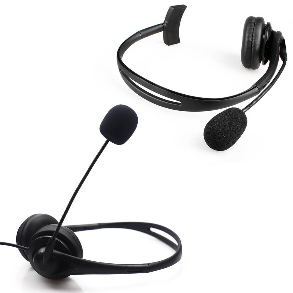 Cyber Acoustics Mono Headset and Boom Mic with PC Y-Adapter (AC-104)