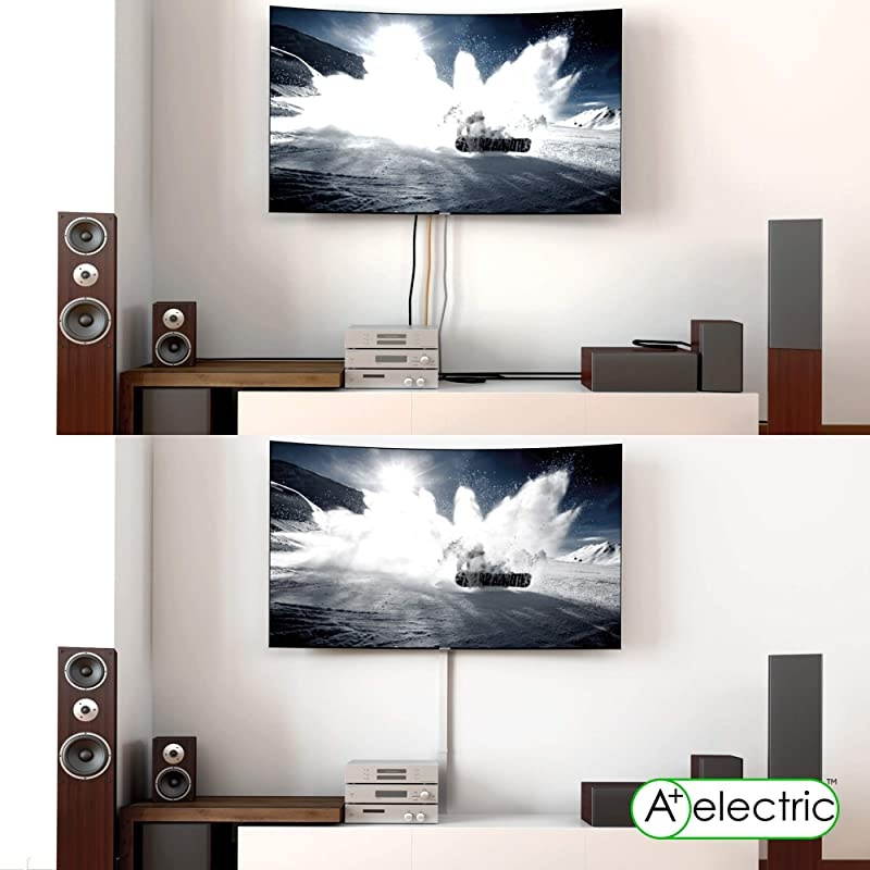 Electric Cord Cover Cable Raceway Cable Concealer Cord Management Kit Wire Cord Hider for 1 Cable Organizer On Wall Paintable Self Adhesive Channel 15x10 mm Total Length 235 Inches