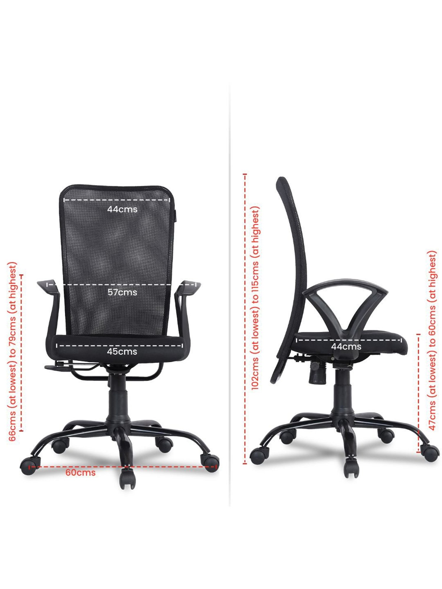 Durian Chaste Black Fabric Executive Chair