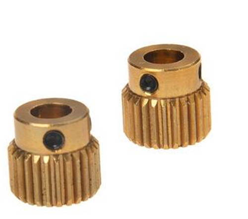 6PCS 26 TEETH Brass 3D Printer Extrusion Wheel Special Brass Wire Feed Wheel Gear