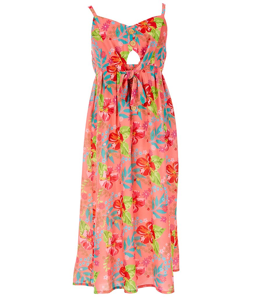 Bonnie Jean Big Girls 7-16 Tropical Floral Jumpsuit