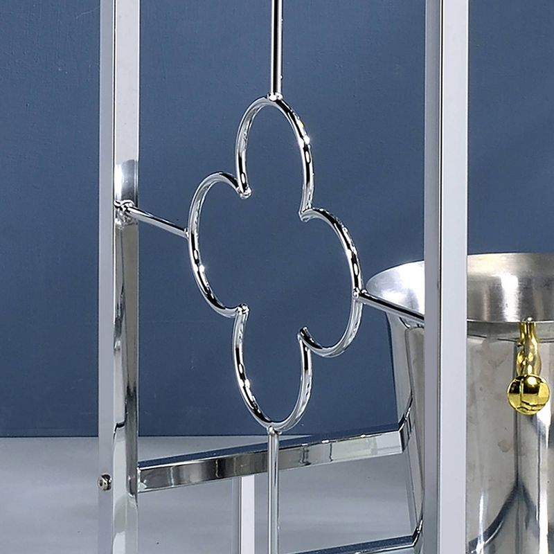 Buncrana Glass Top Serving Cart Chrome - miBasics