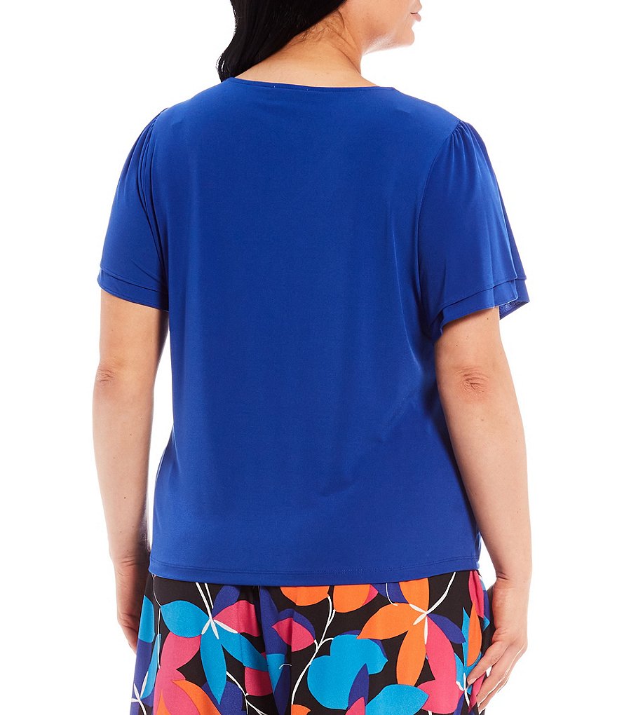 Bryn Walker Plus Size Pira Ponti Sleeveless Jewel Neck Oversized Tank