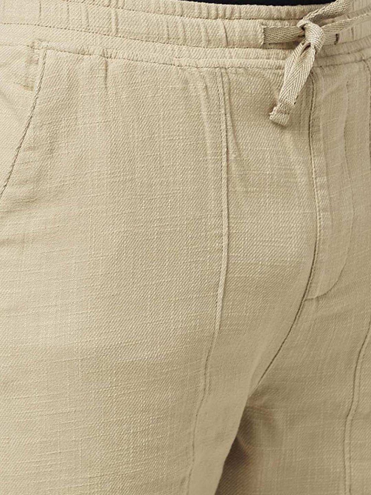 7 Alt By Pantaloons Khaki Cotton Slim Fit Shorts